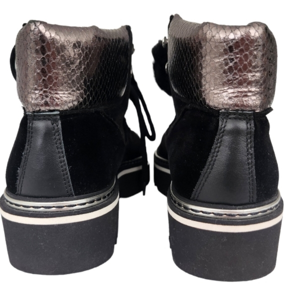 Pollini Velvet Lace Up Booties - Picture 5 of 11